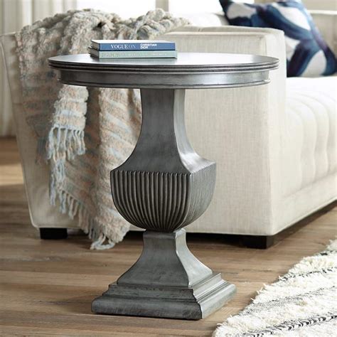 Braham 26 Wwide Magnet Burnished Gray Round Accent Table 1d649