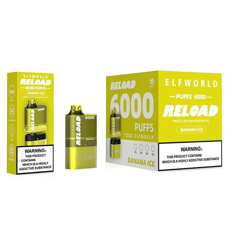 Original ELFWorld Reload 6000 Puffs Einweg Vape Stift Pods E Zigarette