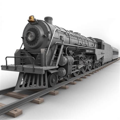 3ds Max Realistic Berkshire Steam Locomotive High Quality 3d Model 3d