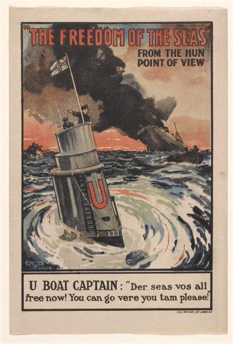 British First World War Propaganda Poster The Freedom Of The Seas