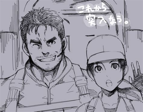 Chris Redfield Resident Evil Drawn By Mabataki Danbooru