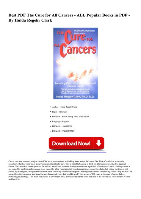 Read Online The Cure For All Cancers Page 1 Created With