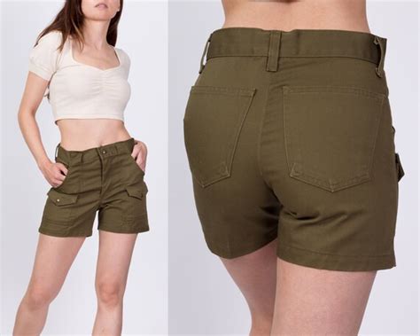 70s High Waist Boy Scout Uniform Shorts Xs To Small Etsy