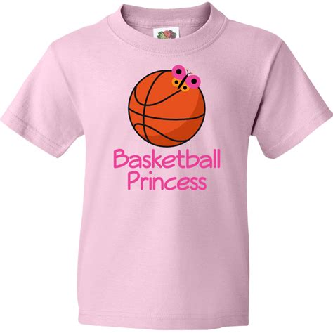 Basketball Princess Youth T-Shirt - Pink | Custom Basketball Shirts | Custom basketball ...