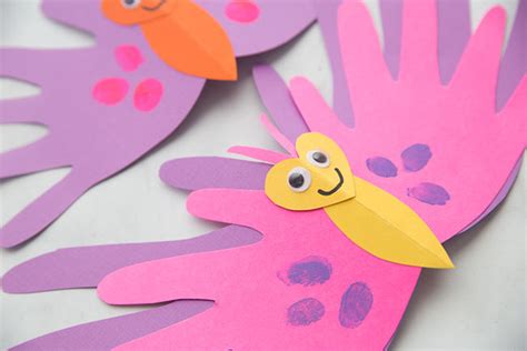 Adorable Diy Mothers Day Craft Butterfly Handprint Card Truly Hand
