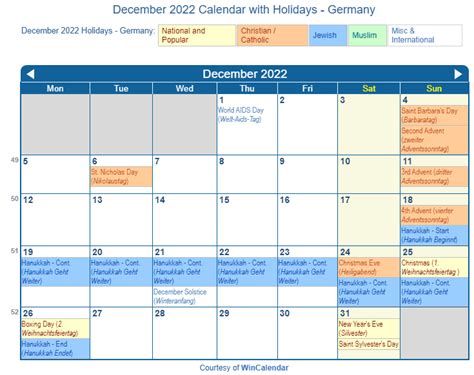Print Friendly December 2022 Germany Calendar For Printing