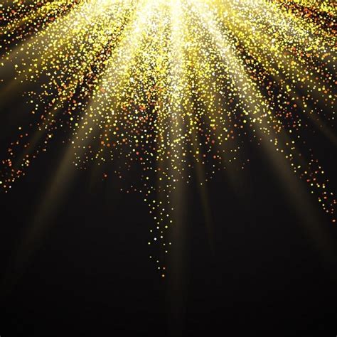 Decorative Background With Golden Glitter Vector Free Download