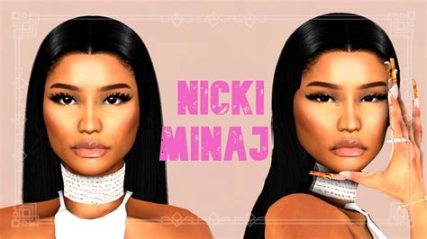 Sims 4 Cas Celebrity Nicki Minaj🦄 Sim Download Cc Folder Youtube