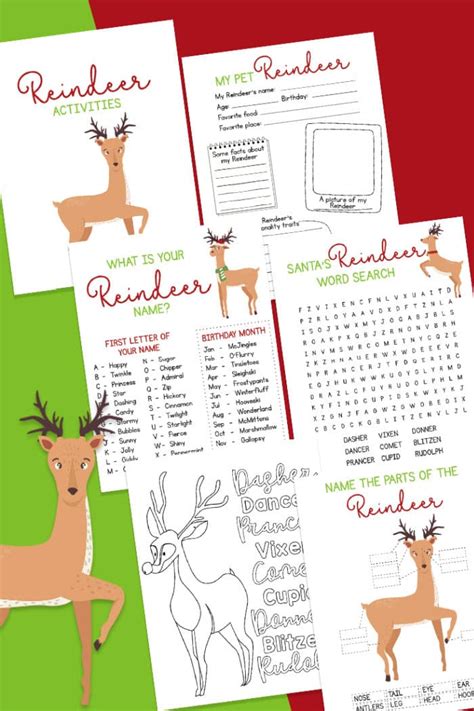 Free Reindeer Coloring Pages Reindeer Word Search Printables