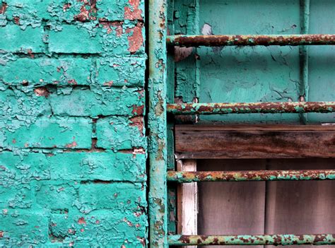 Turquoise Brick Wall With Rust Turquoise Pinterest