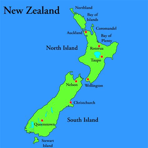 Pics Photos New Zealand Map With