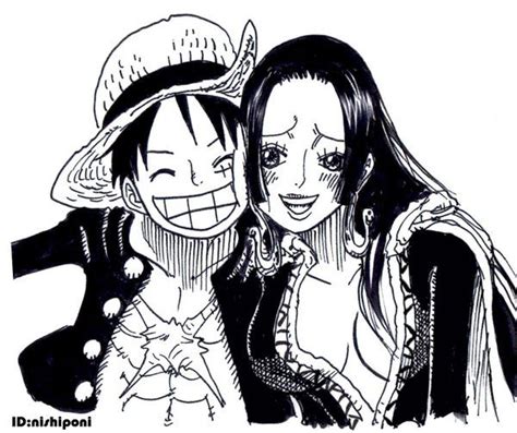 Luffy X Hancock ♡ Ilustração De Casal Boa Hanckok Luffy