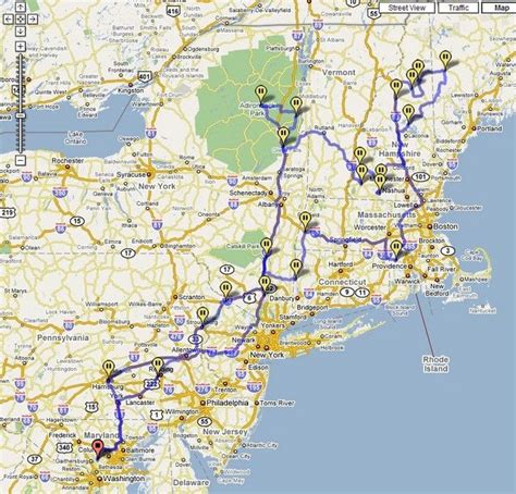 New England Road Trip Mapsuggested Routes Repinned By
