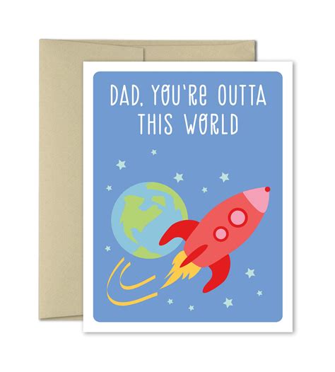 Fathers Day Card Card For Dad Outta This World The Imagination Spot