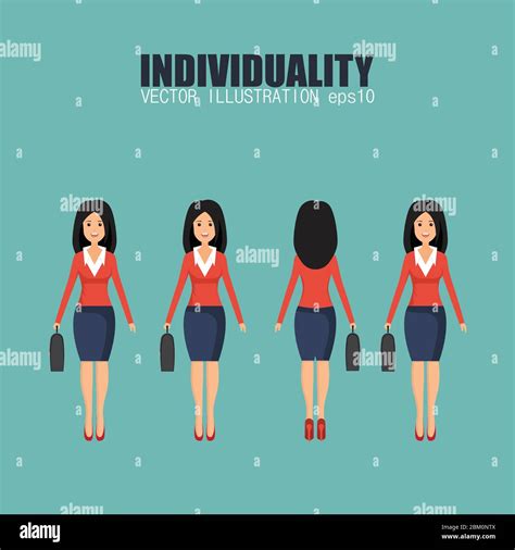 Individuality Concept Vector Illustration In Flat Design Stock Vector