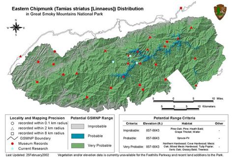 Tamias Striatus Range Map Eastern Chipmunk