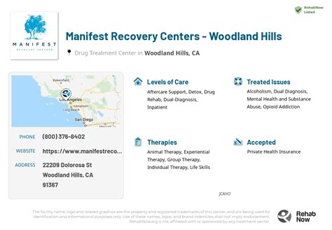 manifest recovery centers woodland hills rehab in ca