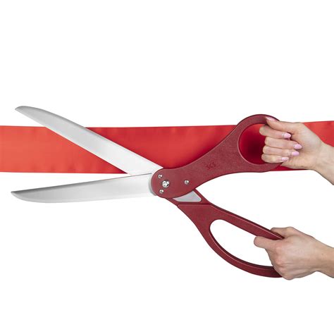 Buy Giant Ribbon Cutting Scissor Set With Red Satin Ribbon Included