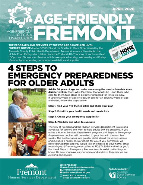 AgeFriendly Fremont, April 2020 by City of Fremont  Human Services