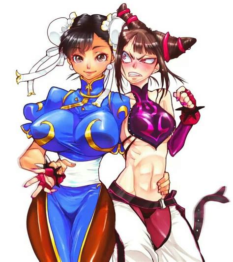 Anime Girls Chun Li And Juri Han Street Fighter Street Fighter Chun Li Fantasy Girl Art