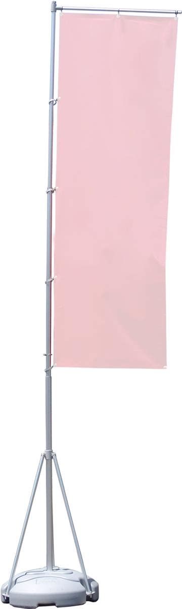 13 Foot Outdoor Banner Flag Stand With Fillable Base Silver Outdoor