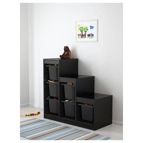 The frame comes with guide rails, so you can place boxes and shelves where you want them, and change them any time. TROFAST - storage combination with boxes, black | IKEA ...
