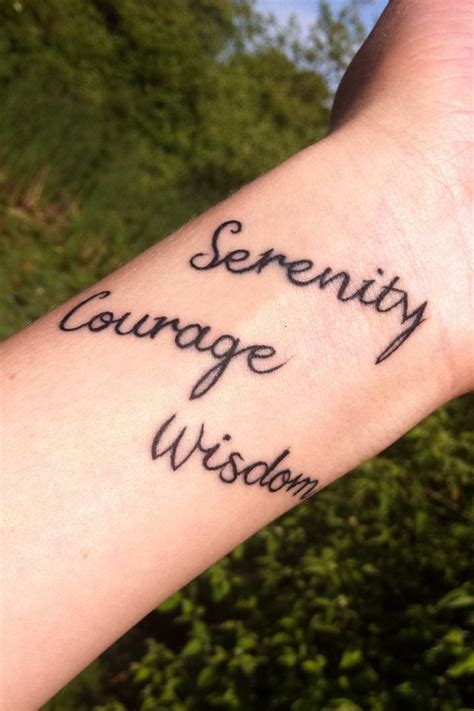 Serenity Courage Wisdom Tattoo Tattoo Ideas Tattoo Piercing Ideas