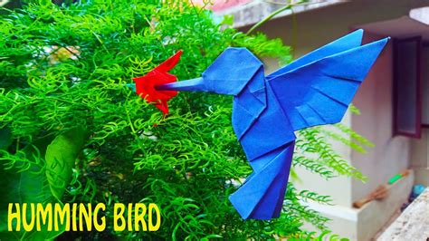 Humming Bird Origami Tutorial 4k 🐦🐦🐦 Youtube