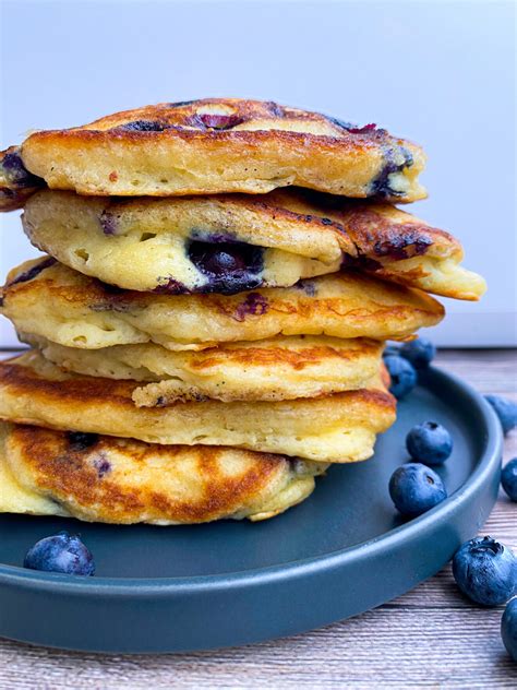 Fluffy Blueberry Pancakes In 20 Minutes Tastefully Grace