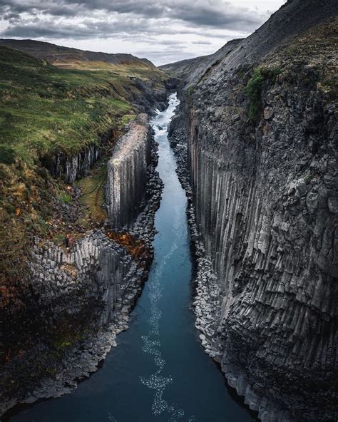 Icelands Most Beautiful Basalt Column Formation From Above While I