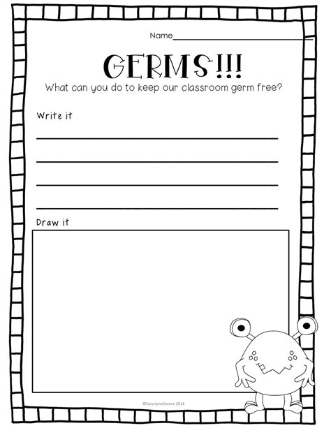 Germs Worksheet First Grade
