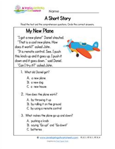 Those who spend time with computers and internet have become accustomed to reading the stories online. Kindergarten Short Stories - My New Plane | A Wellspring