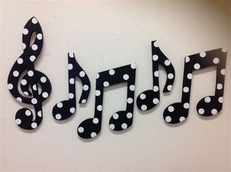 Music Notes Wall Decor Black And White