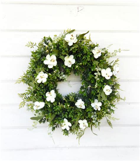 Boxwood Magnolia Wreath-Summer Wreath-Fall Wreath-Winter Wreath-Year Round Wreath-Farmhouse ...