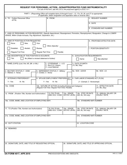 20 Da Form 31 Sep 1993 Fillable Page 2 Free To Edit Download And Print