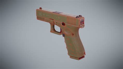 3d Model Glock 19 Desert Game Ready Vr Ar Low Poly Cgtrader