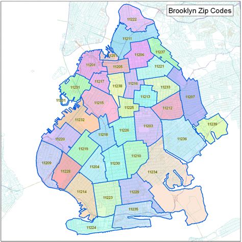Brooklyn Zip Codes With Map By Neighborhoods Bklyn Designs