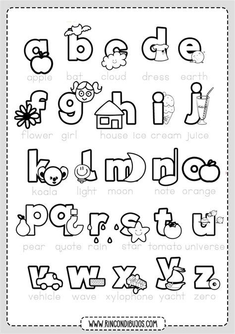 Completo Alfabeto Para Colorear Alfabeto Alfabeto Par