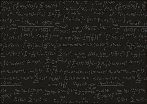 Black And White Mathematical Equations Wallpaper Black Formula Board