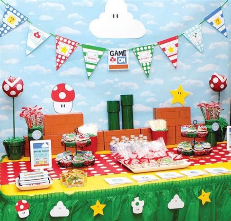 Game On Super Mario Birthday Party Mario Birthday Party Super Mario