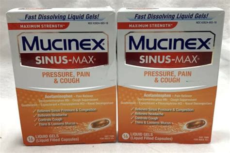 Buy Mucinex Sinus Max Max Strength Pressure Pain Cough Liquid Gels 16 Ct Online At Lowest Price