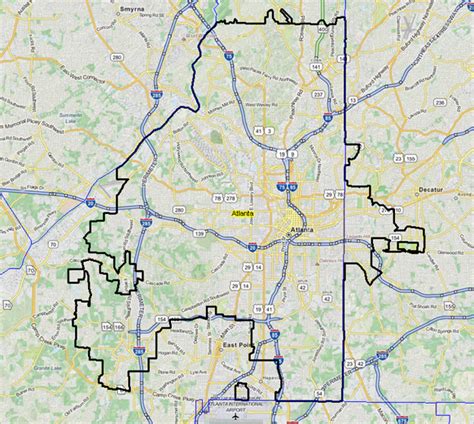 Atlanta City Limits Map Us States On Map