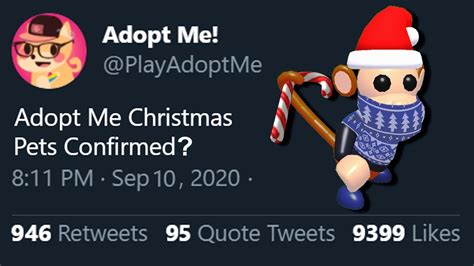 Последние твиты от adopt me! *NEW* Christmas 2020 Pets Coming To Adopt Me! Adopt Me Pet Concepts - YouTube