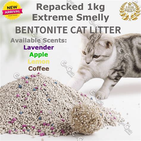 1kg Repacked Extreme Smelly Bentonite Cat Litter Sand Anb Agr Cat