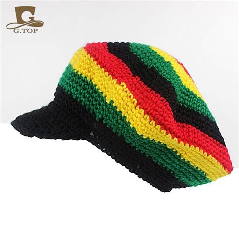 Buy Handmade Crochet Visor Rasta Reggae