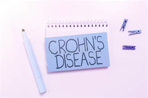 Handschrift Crohn S Is Ziekte Begrip Chronische Ontstekingsziekte Hot