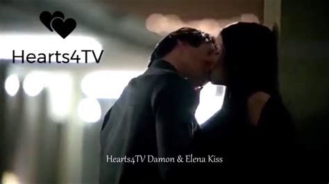 The Vampire Diaries Damon And Elena Kiss Youtube