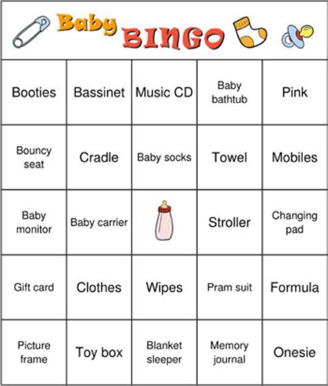 • imprime en papel de cartón del color de tu preferencia. Baby Shower bingo a Color y en blanco y negro | Baby Shower Bingo - Cartones de bingo para Baby ...