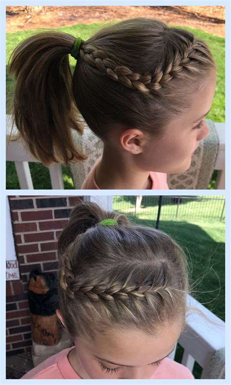 Little Girl Easy Front Braid Ponytail Hairstyle Braided