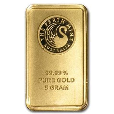 5 Gram Perth Mint Gold Bar 9999 Fine In Assay 18999